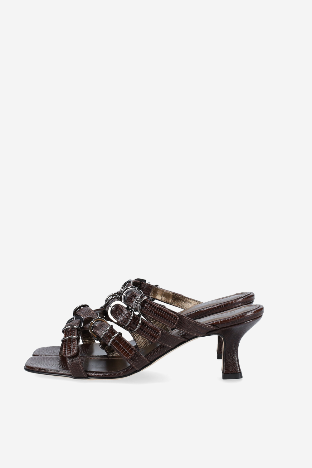 Candy paint leather sandals