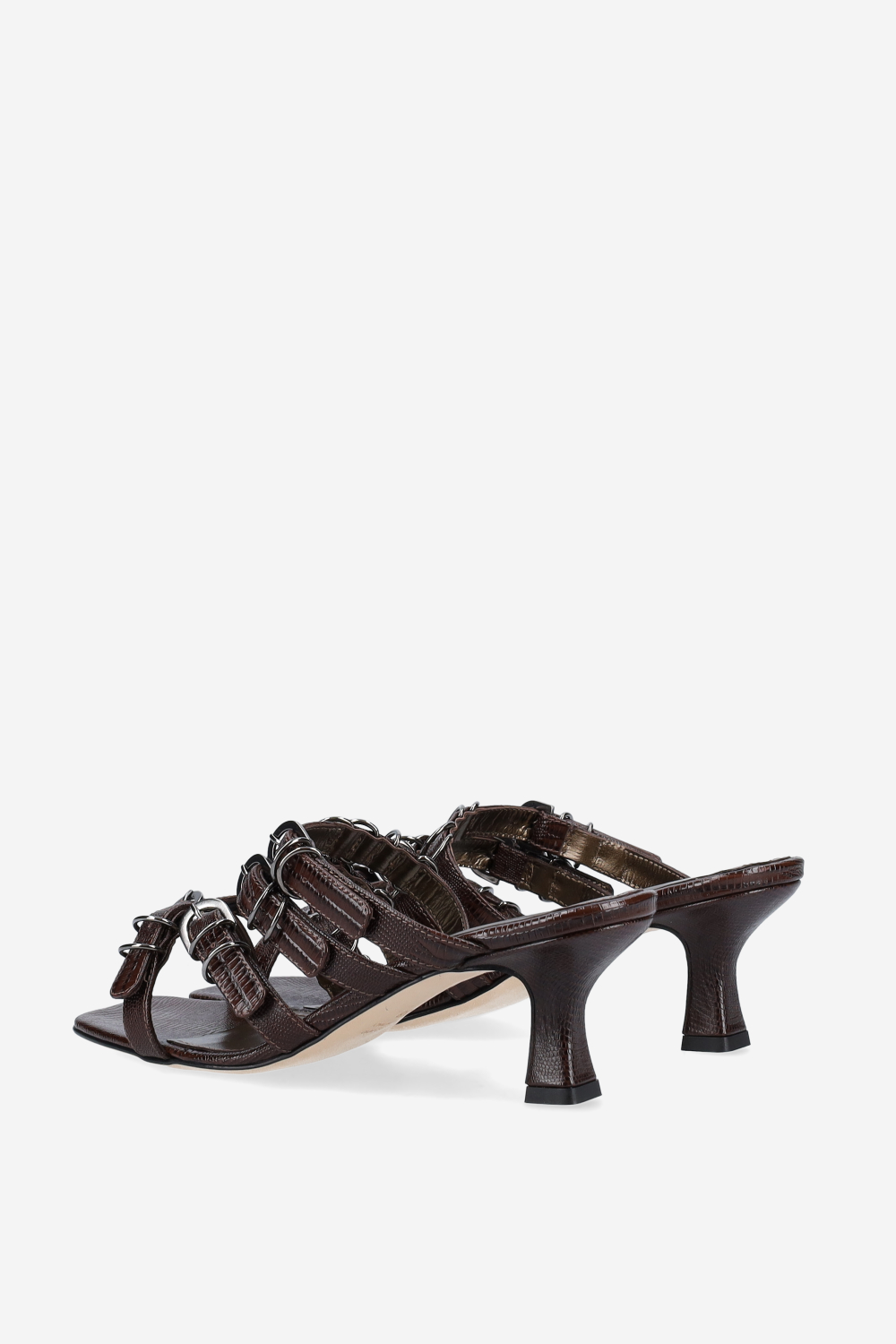 Candy paint leather sandals