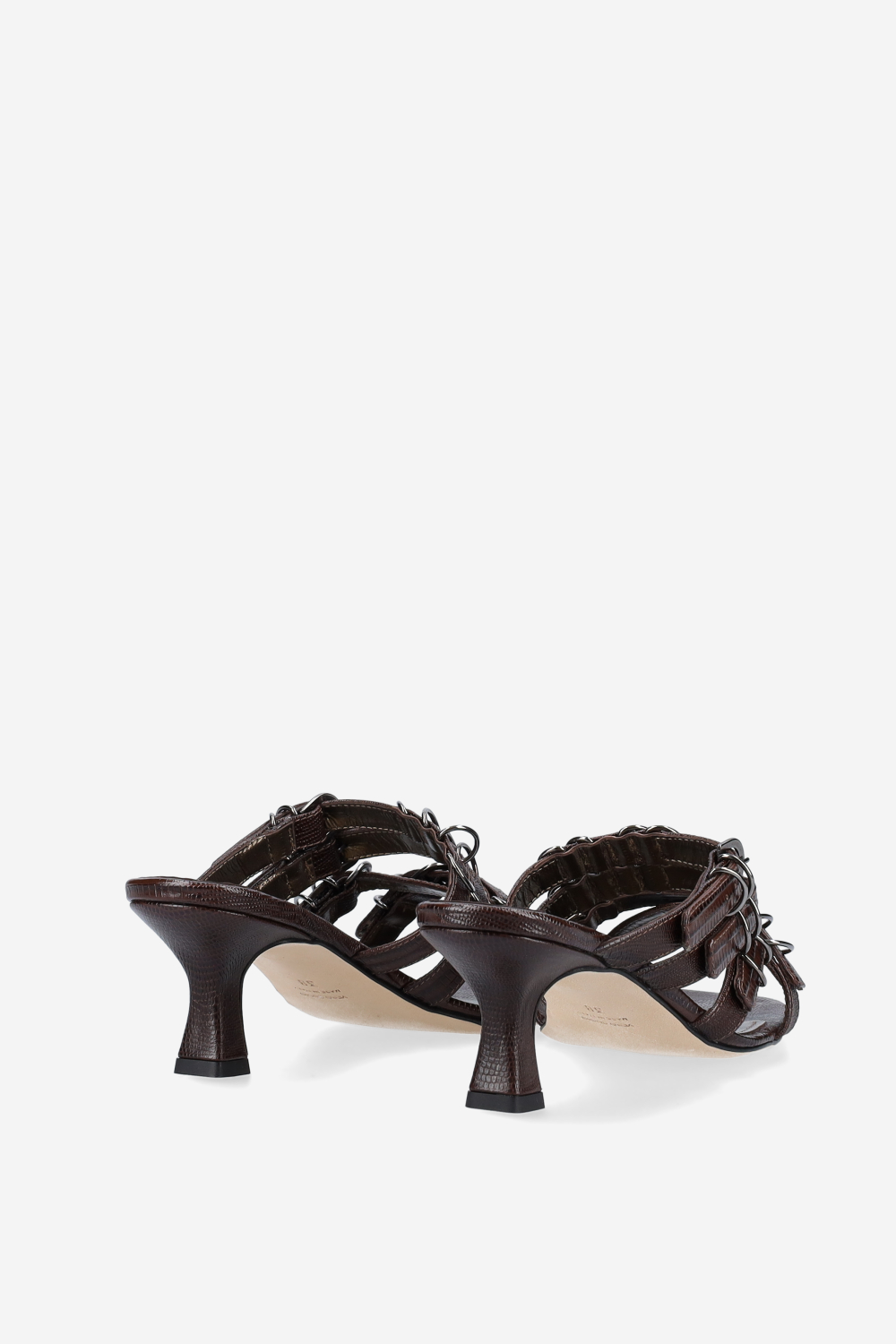 Candy paint leather sandals