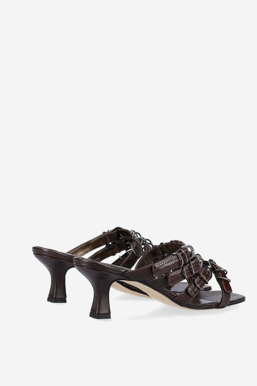 Candy paint leather sandals