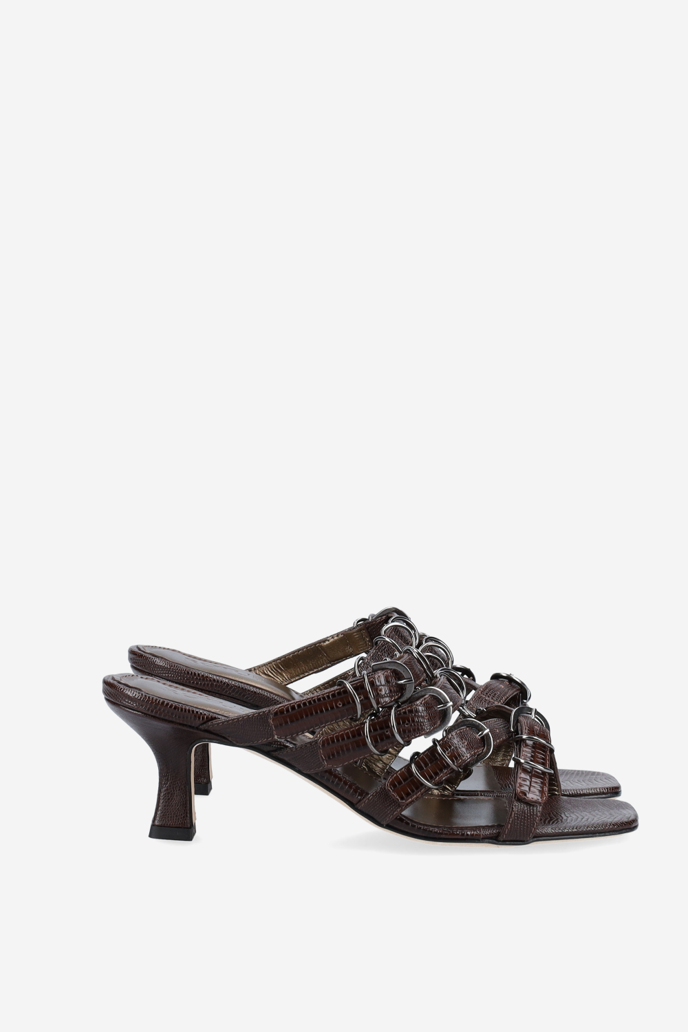 Candy paint leather sandals