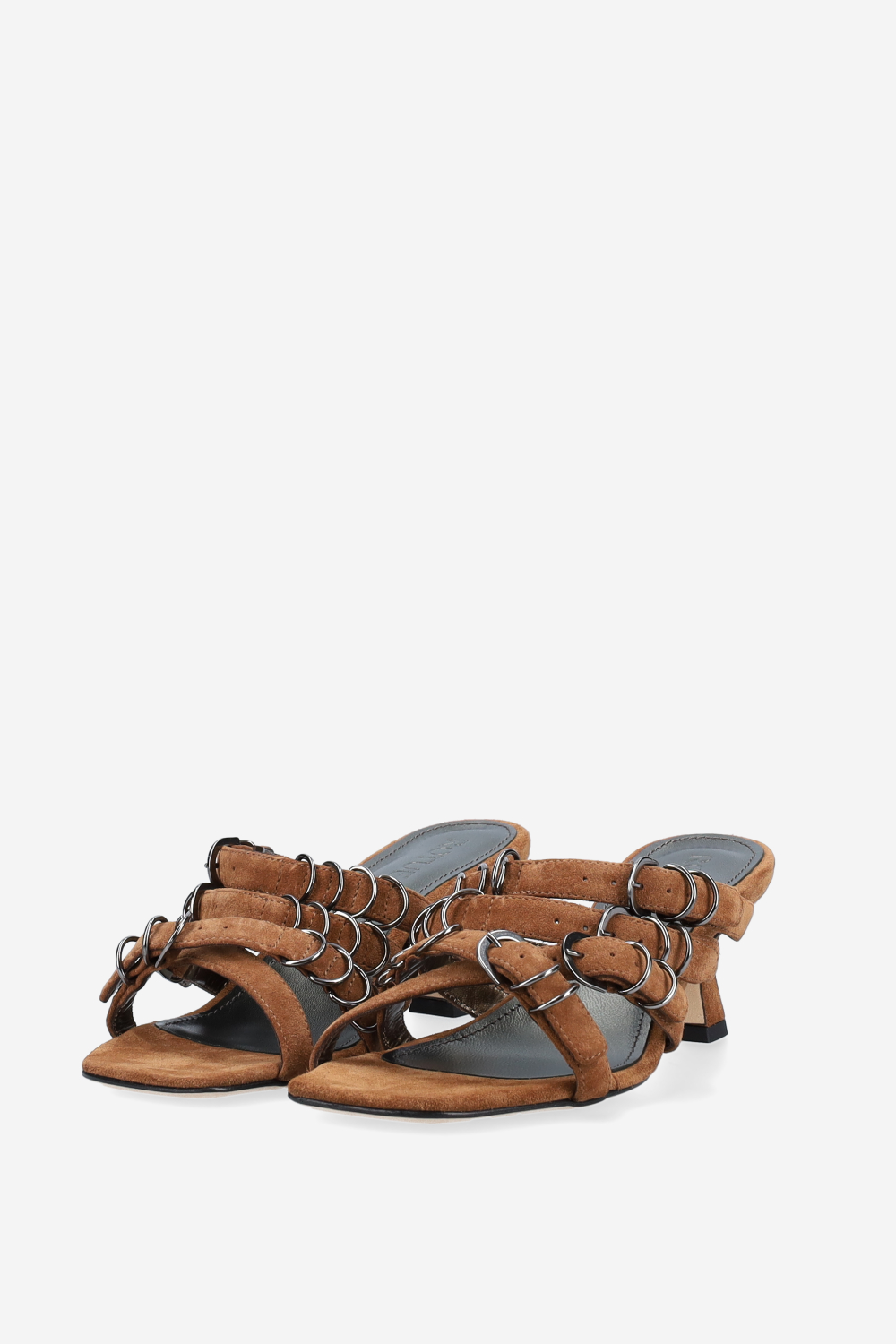 Candy paint suede sandals