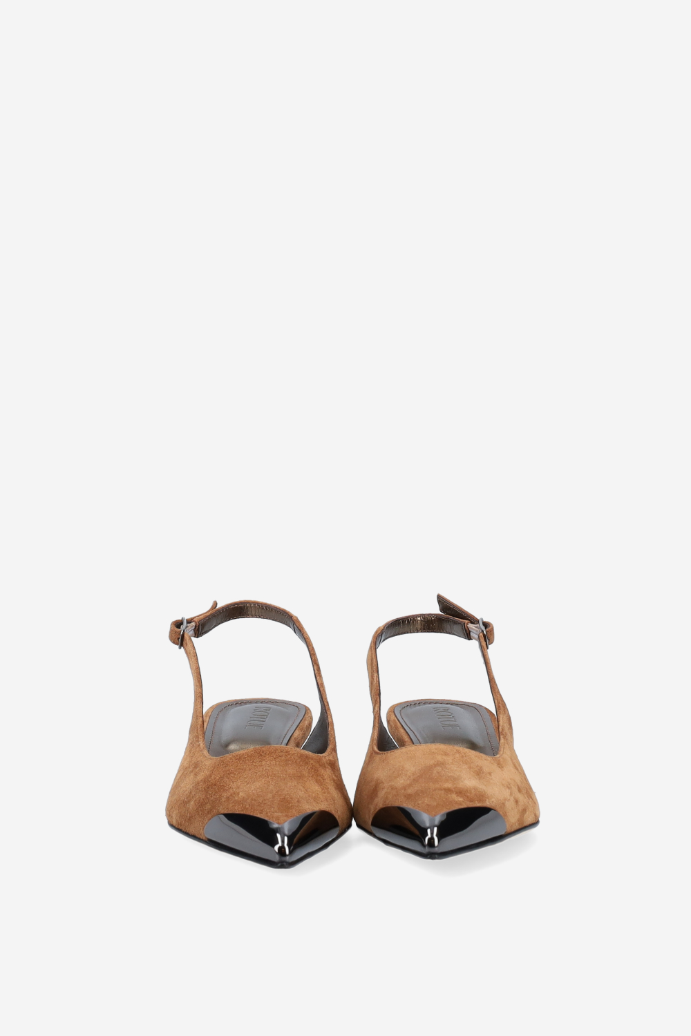 Bulletproof suede slingbacks