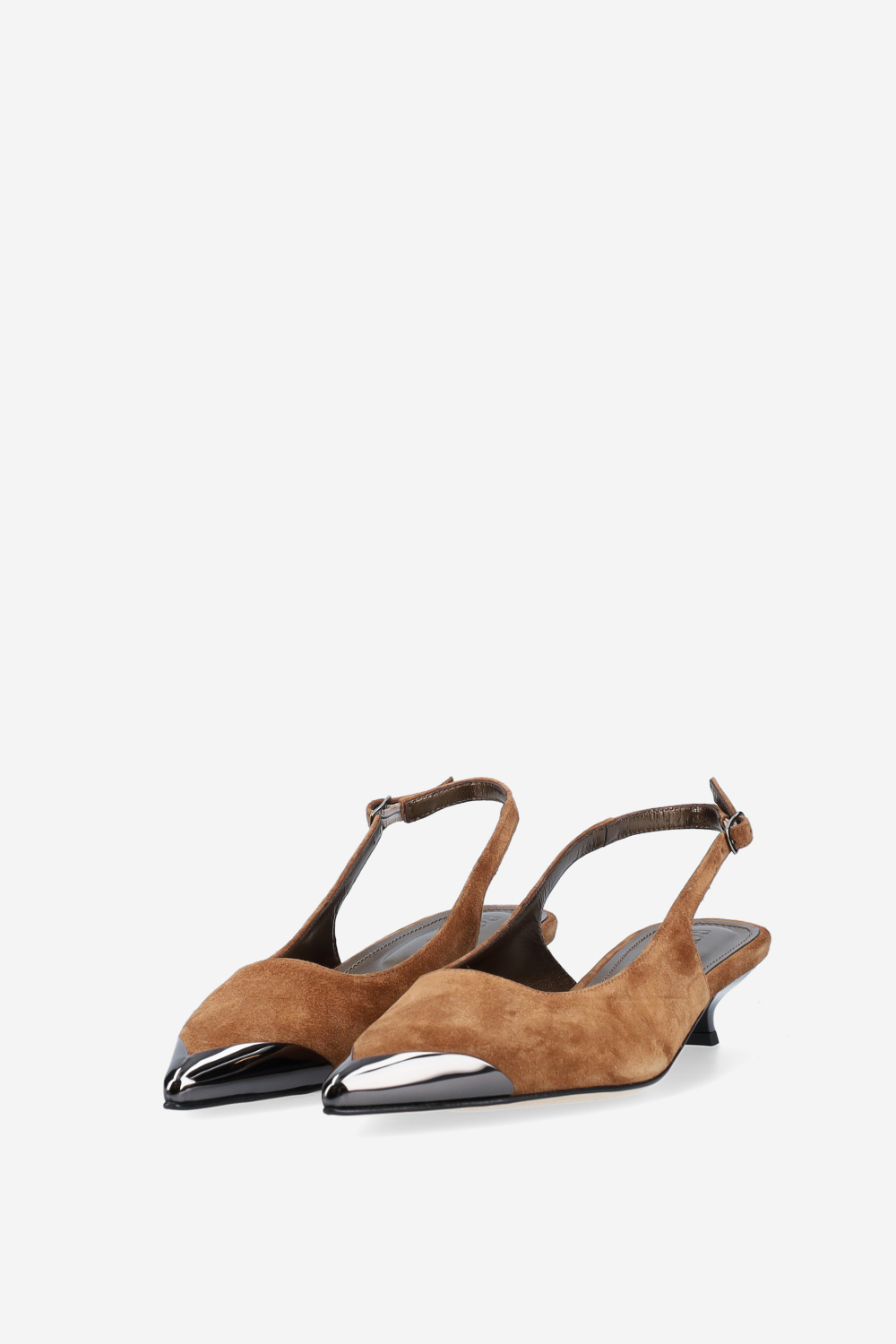 Bulletproof suede slingbacks
