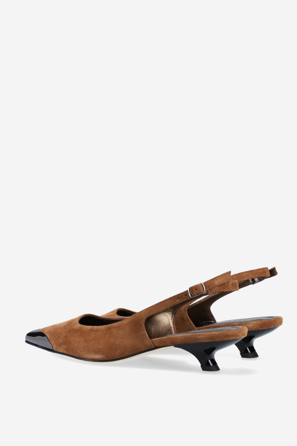 Bulletproof suede slingbacks