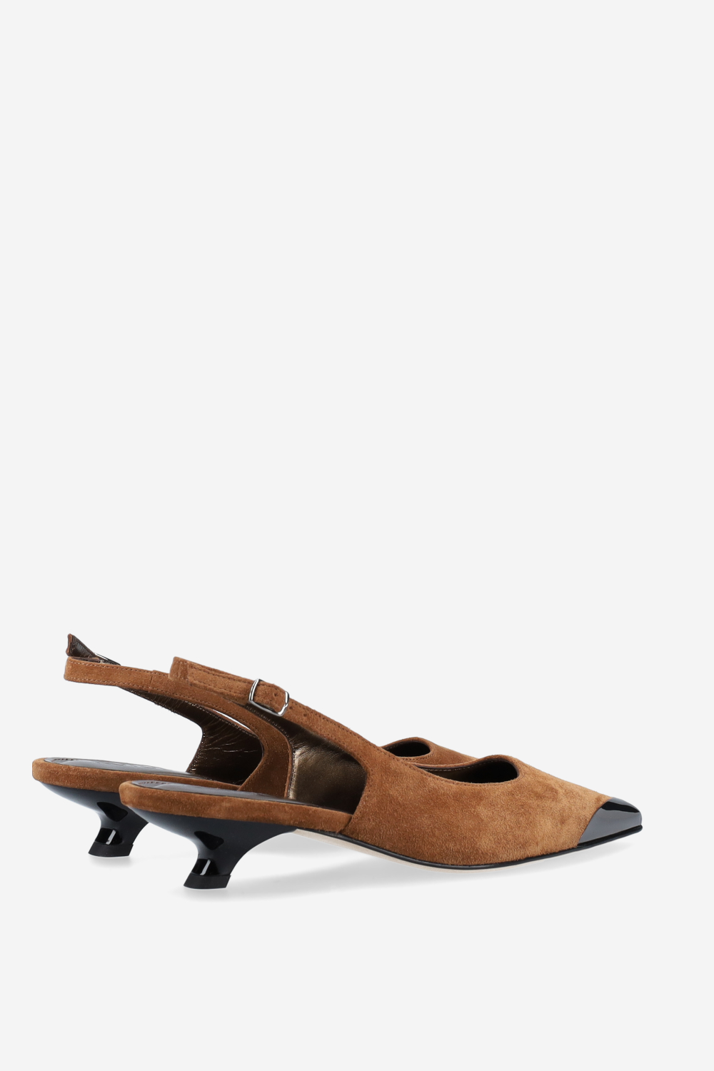 Bulletproof suede slingbacks