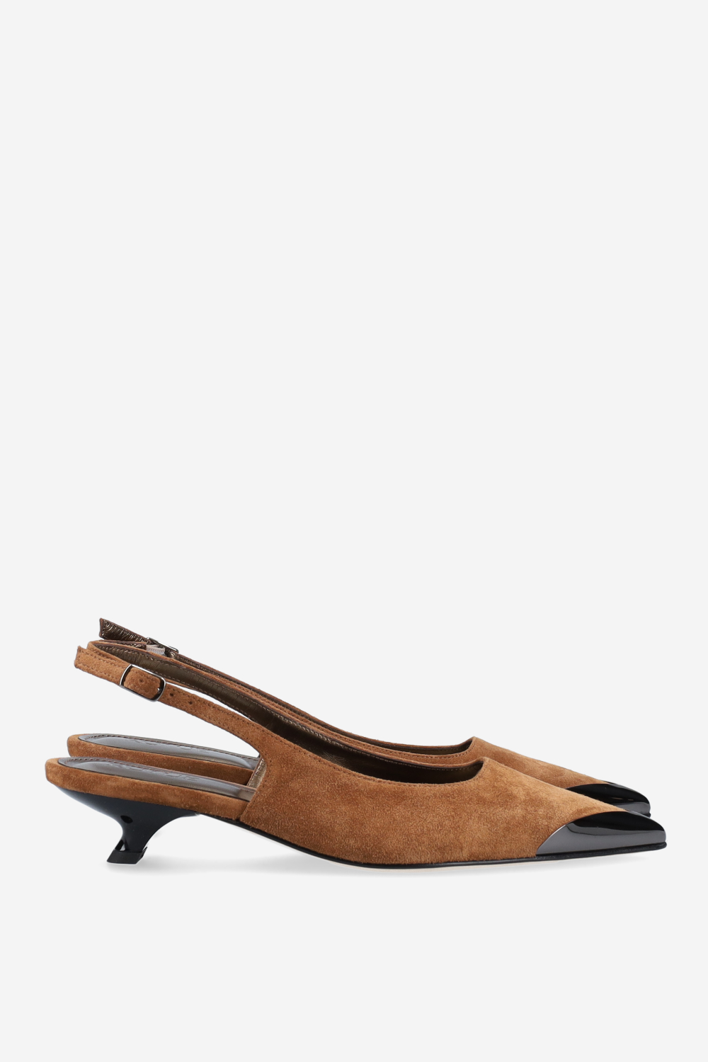 Bulletproof suede slingbacks