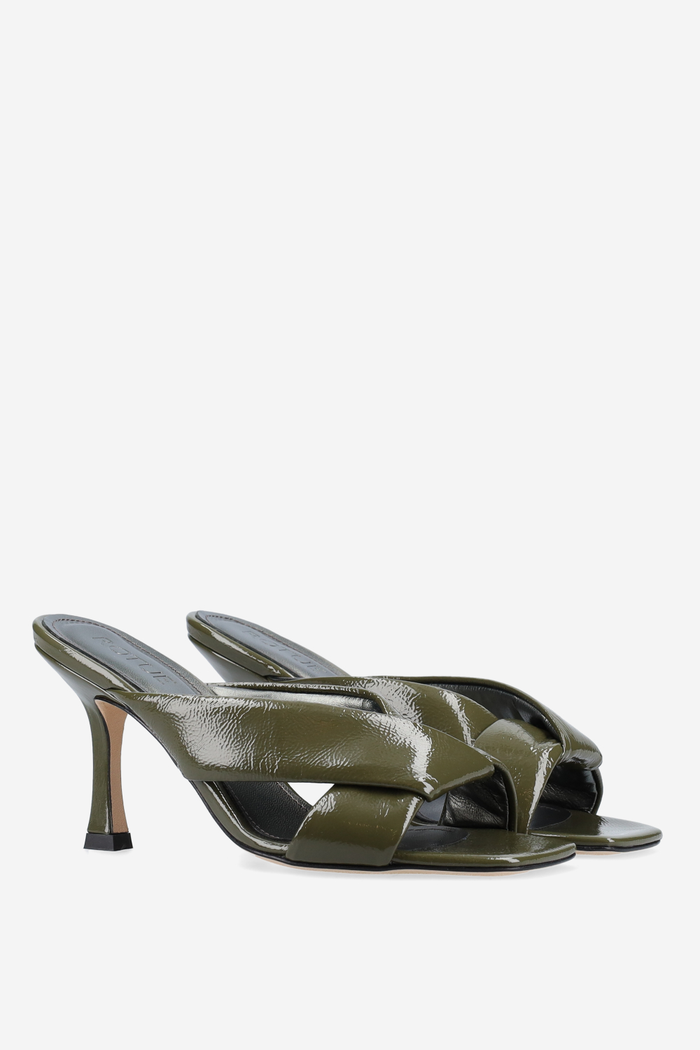 Midnight patent leather sandals