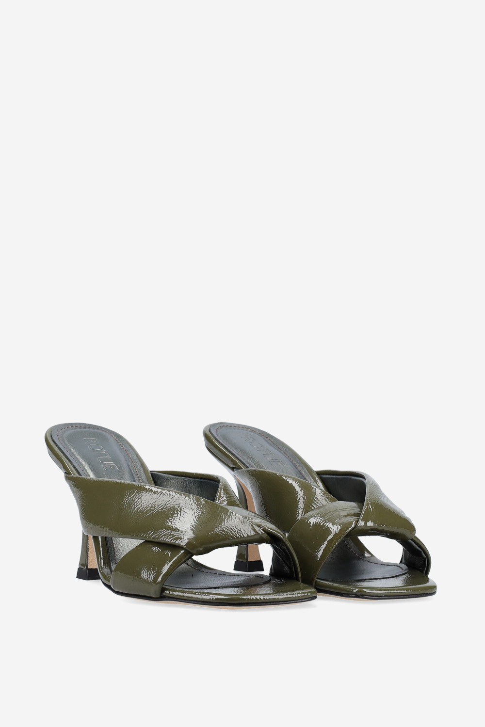Midnight patent leather sandals