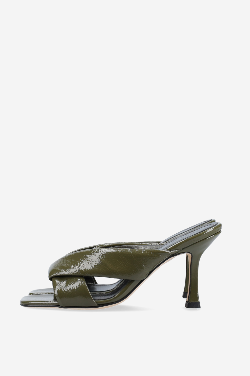 Midnight patent leather sandals