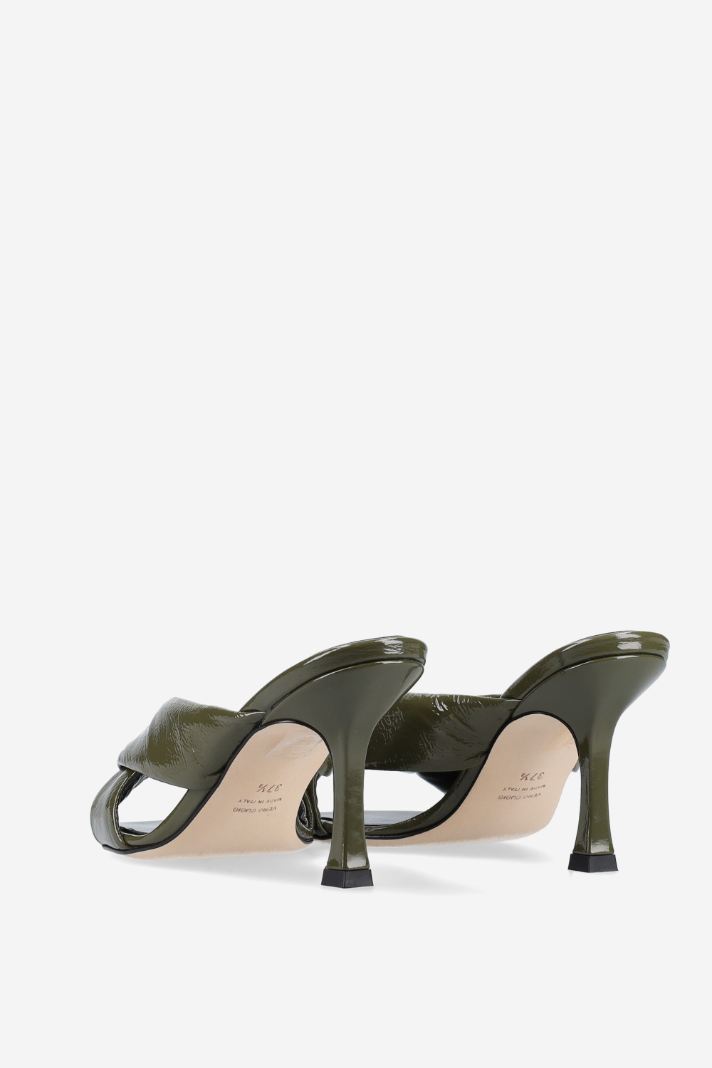 Midnight patent leather sandals