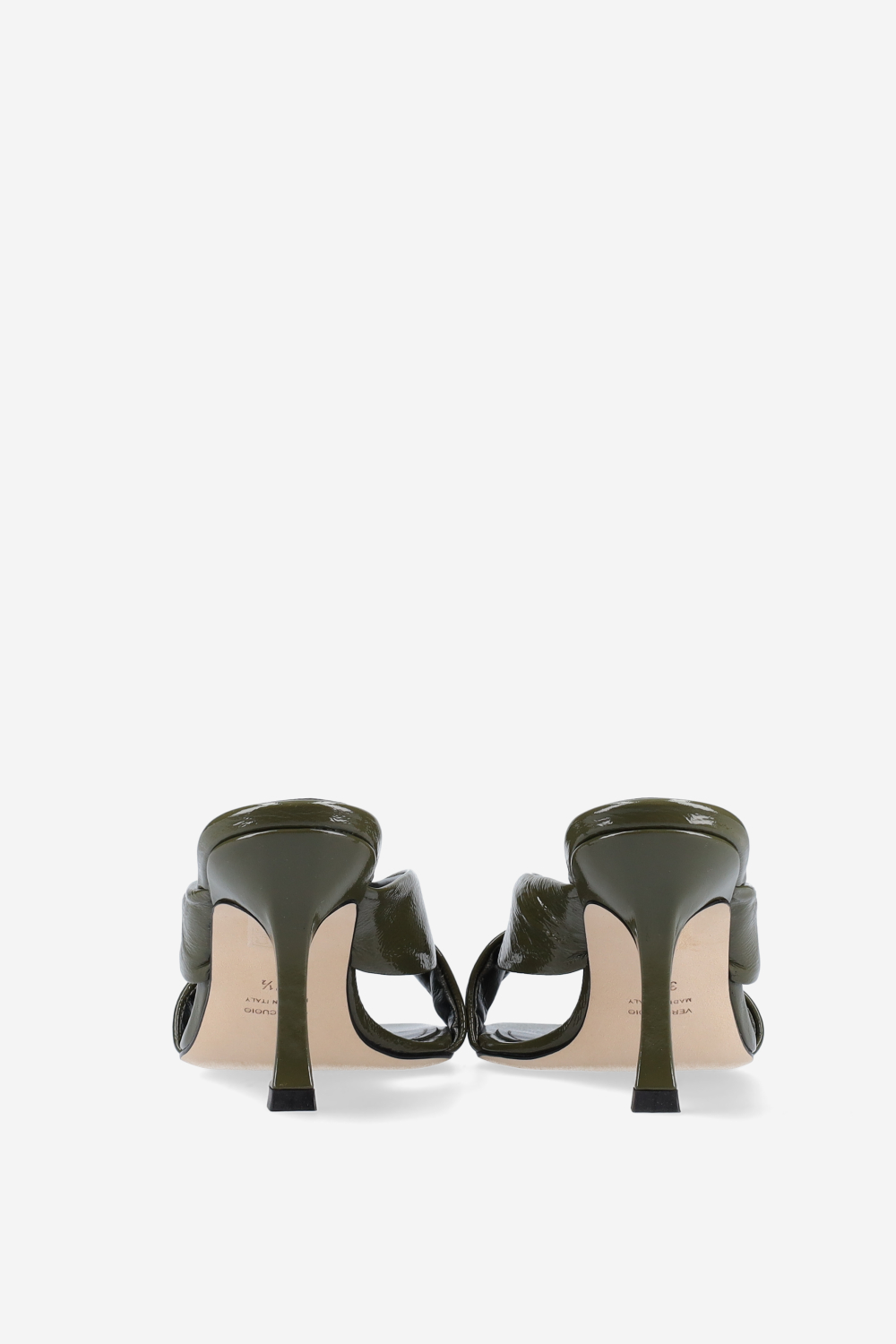 Midnight patent leather sandals