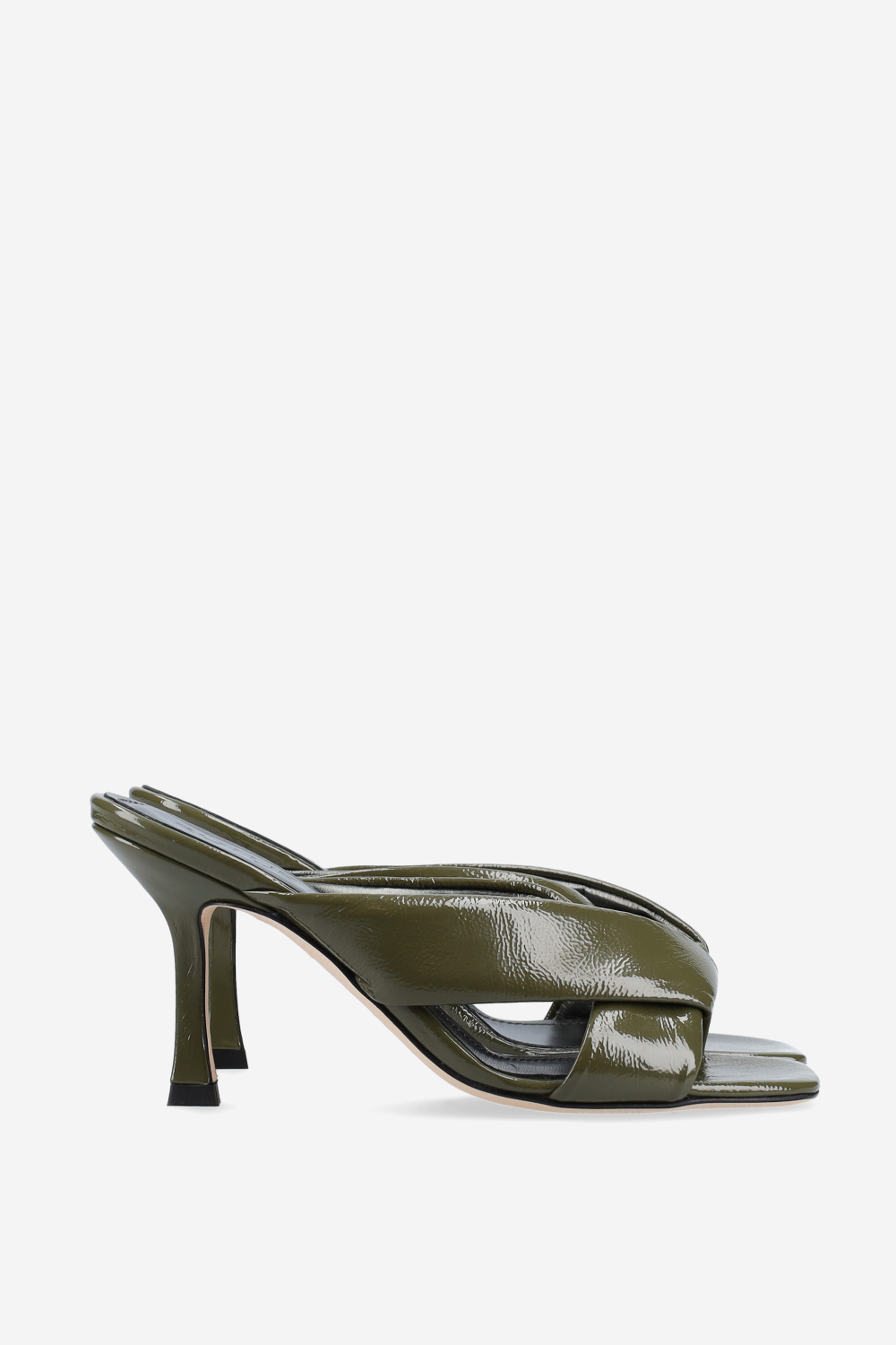 Midnight patent leather sandals