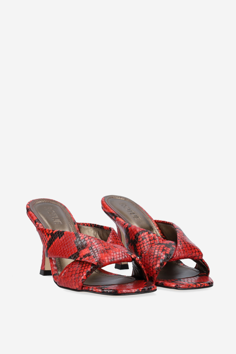 Midnight pitone leather sandals