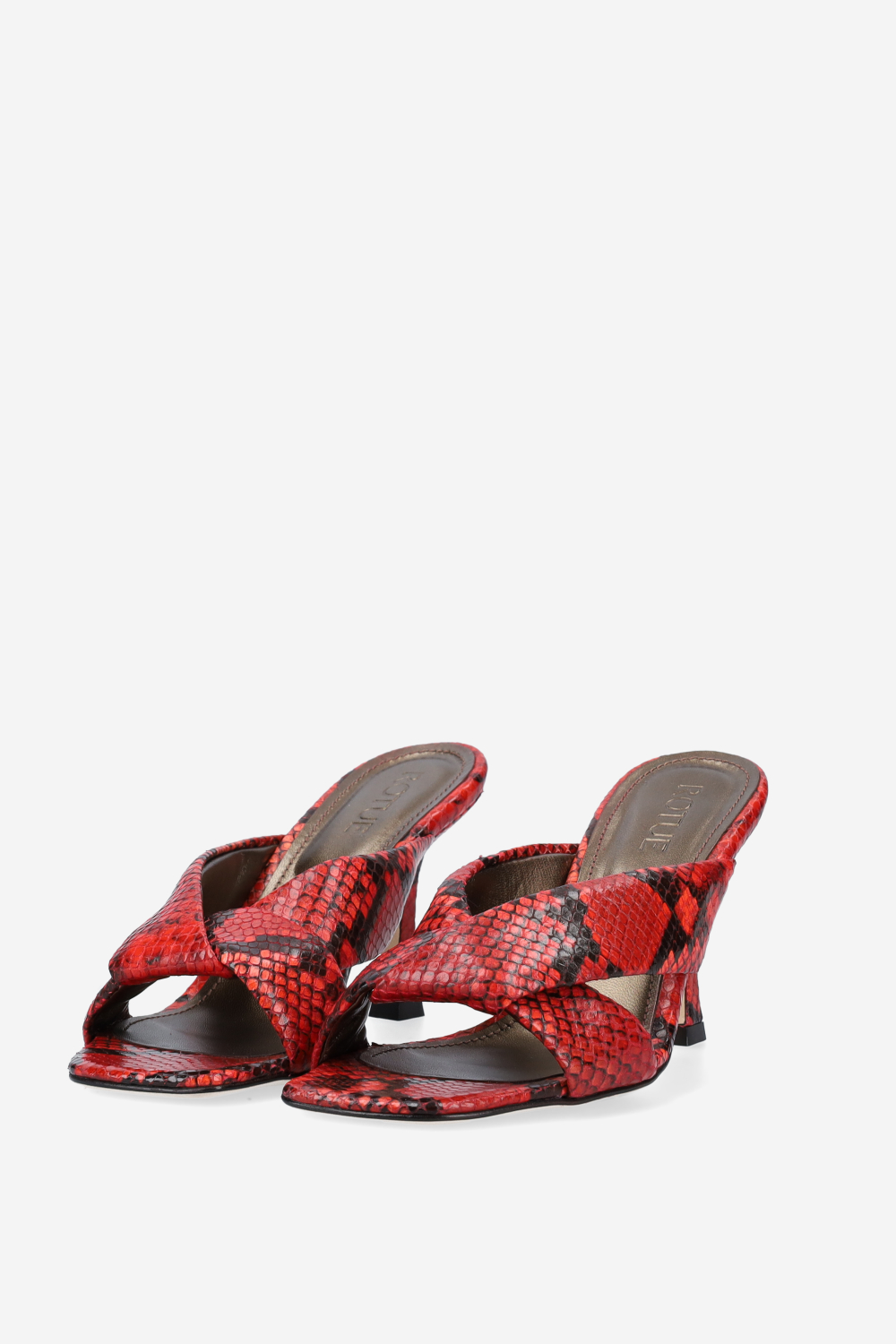 Midnight pitone leather sandals