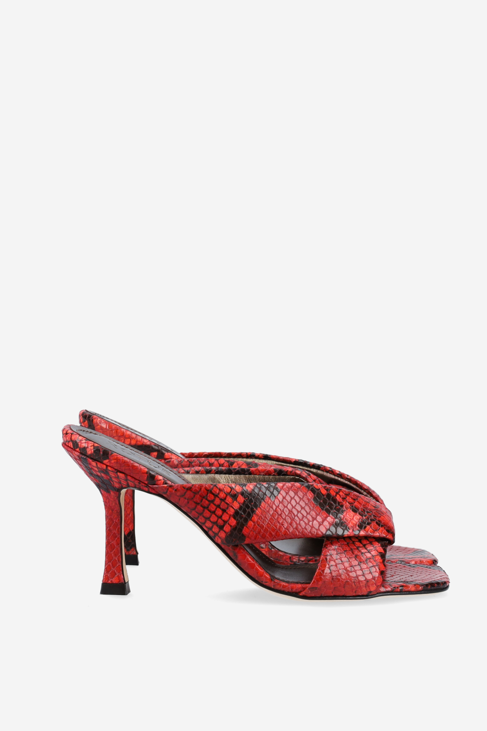 Midnight pitone leather sandals