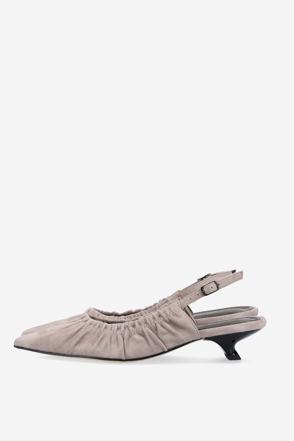 Messy suede slingbacks