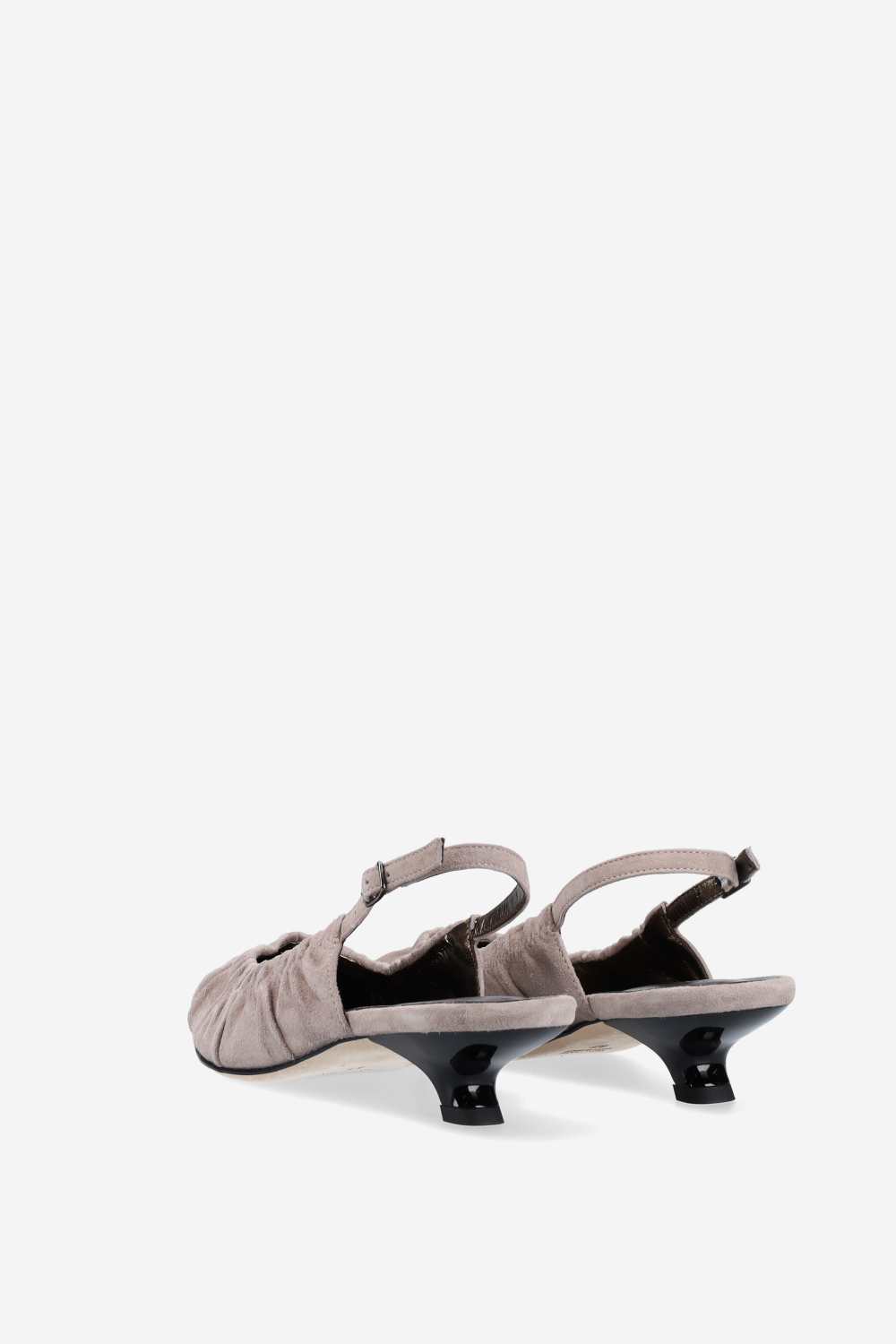 Messy suede slingbacks