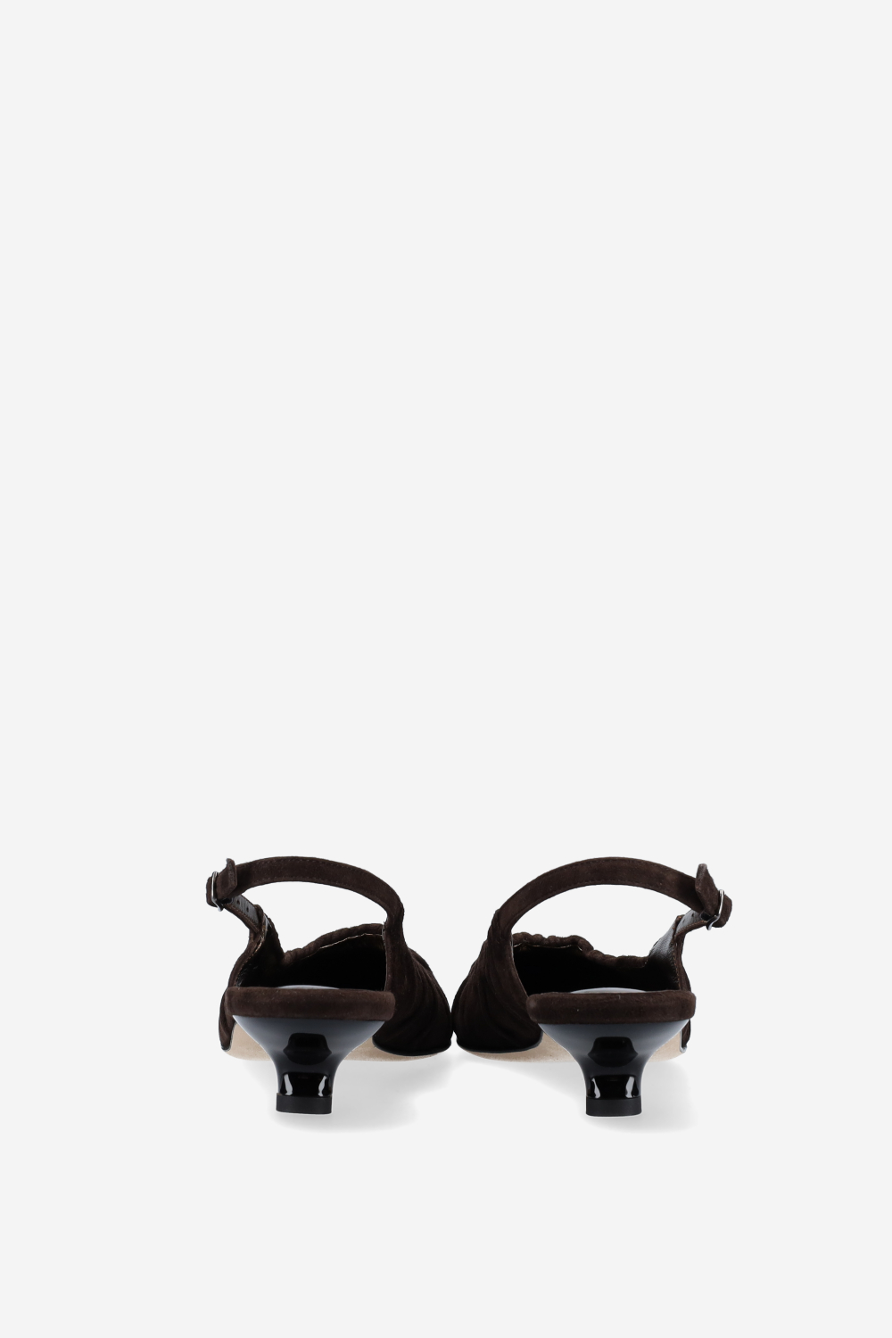 Messy suede slingbacks