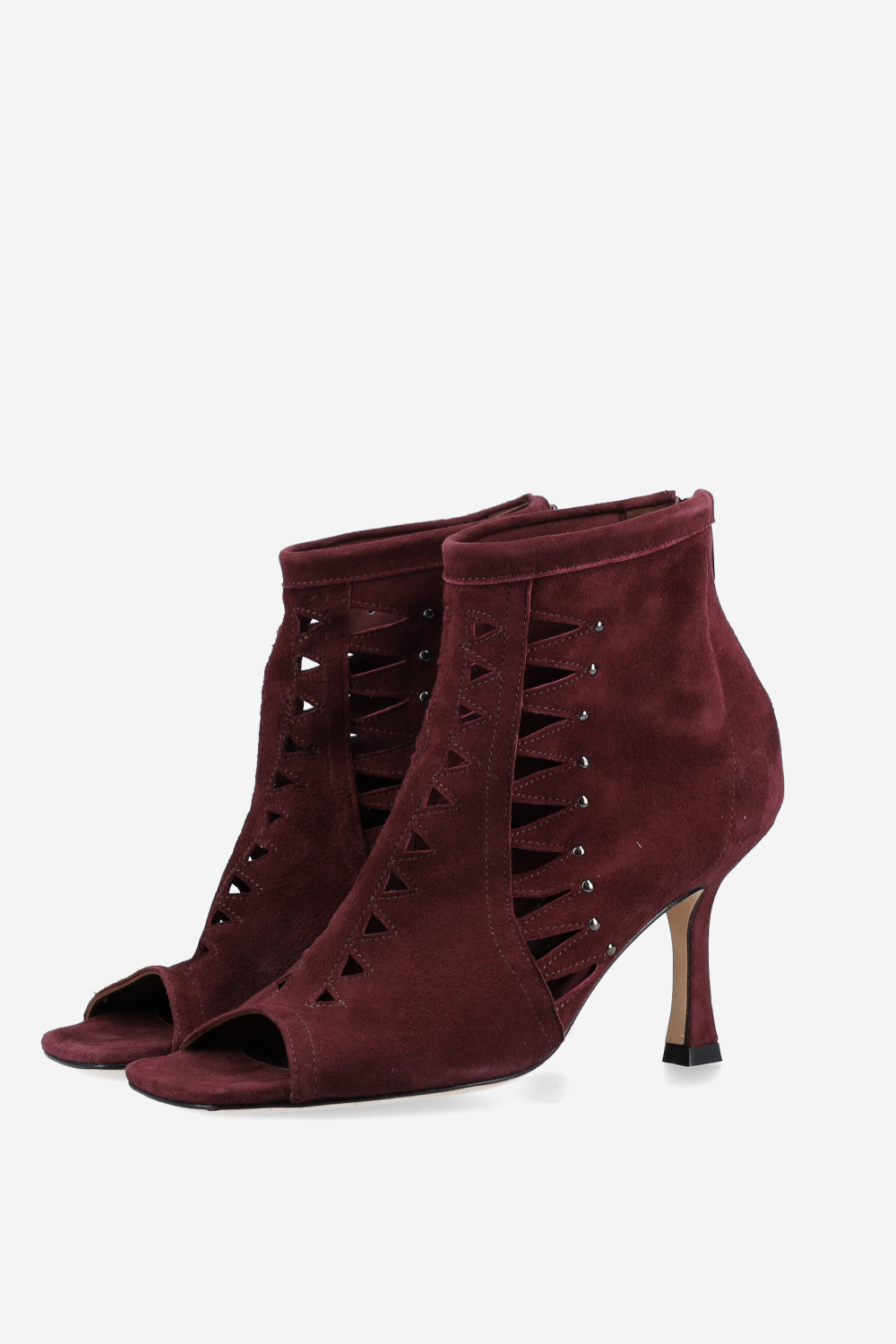 Blue light suede heels