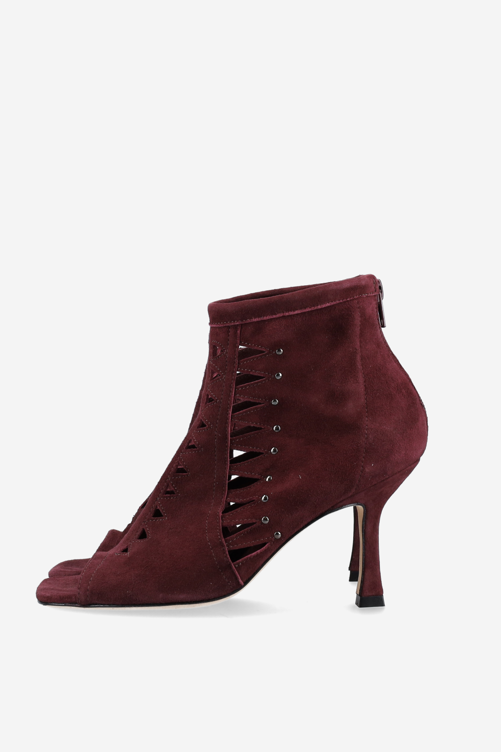 Blue light suede heels