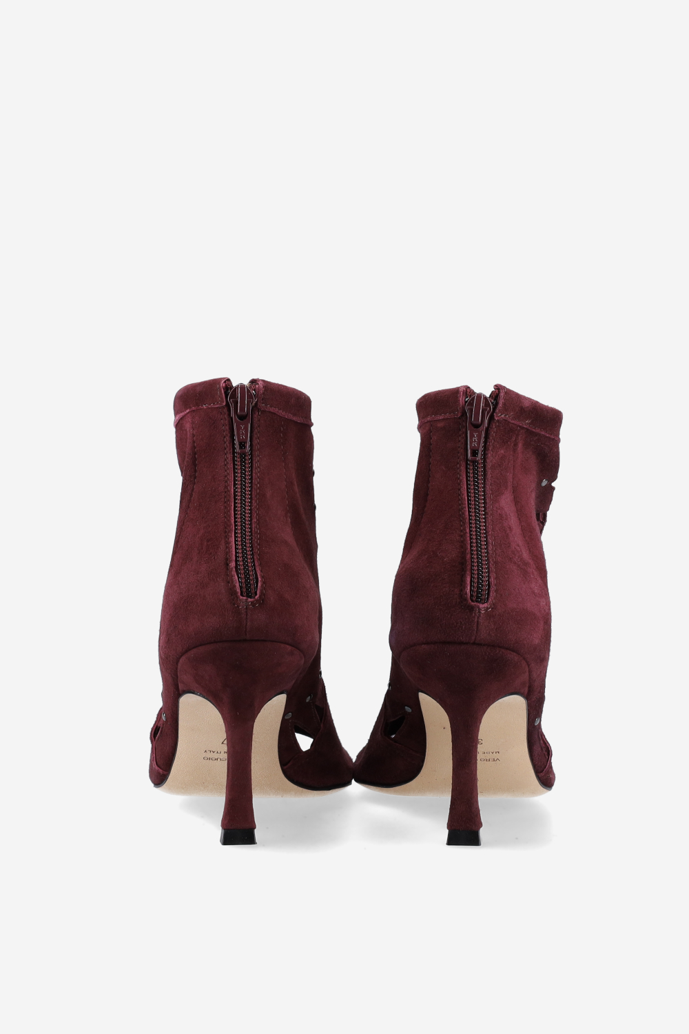 Blue light suede heels