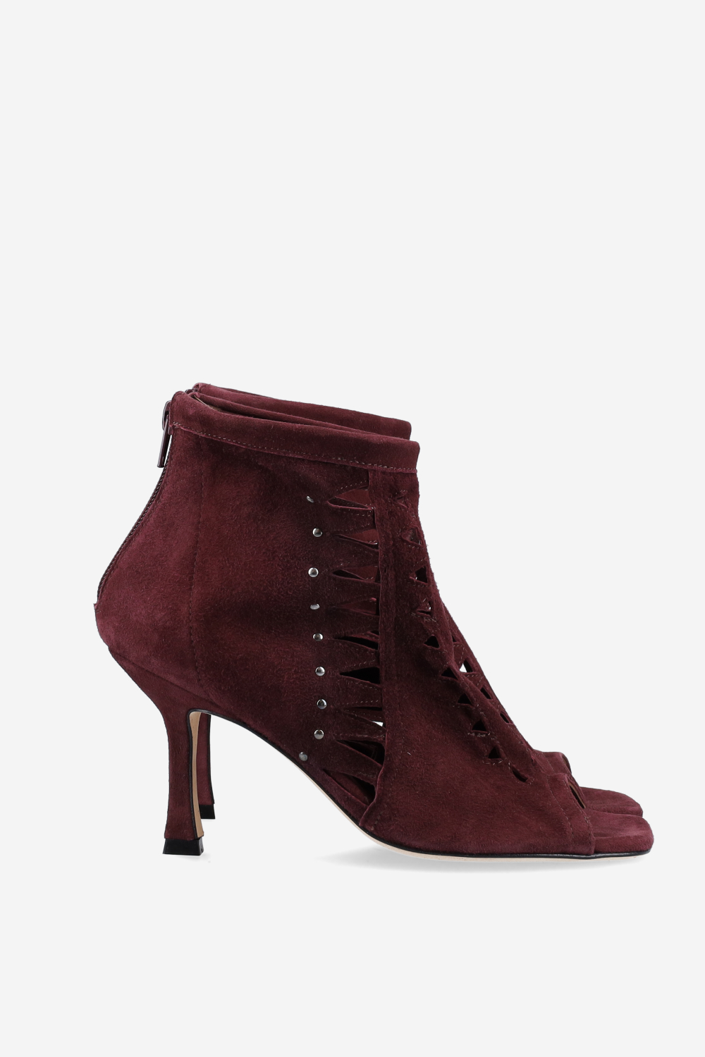 Blue light suede heels