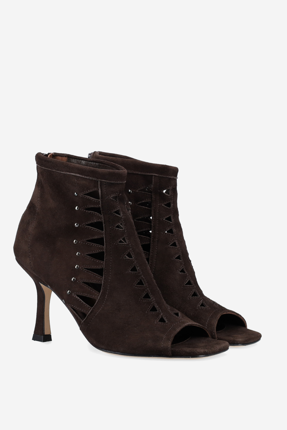 Blue light suede heels