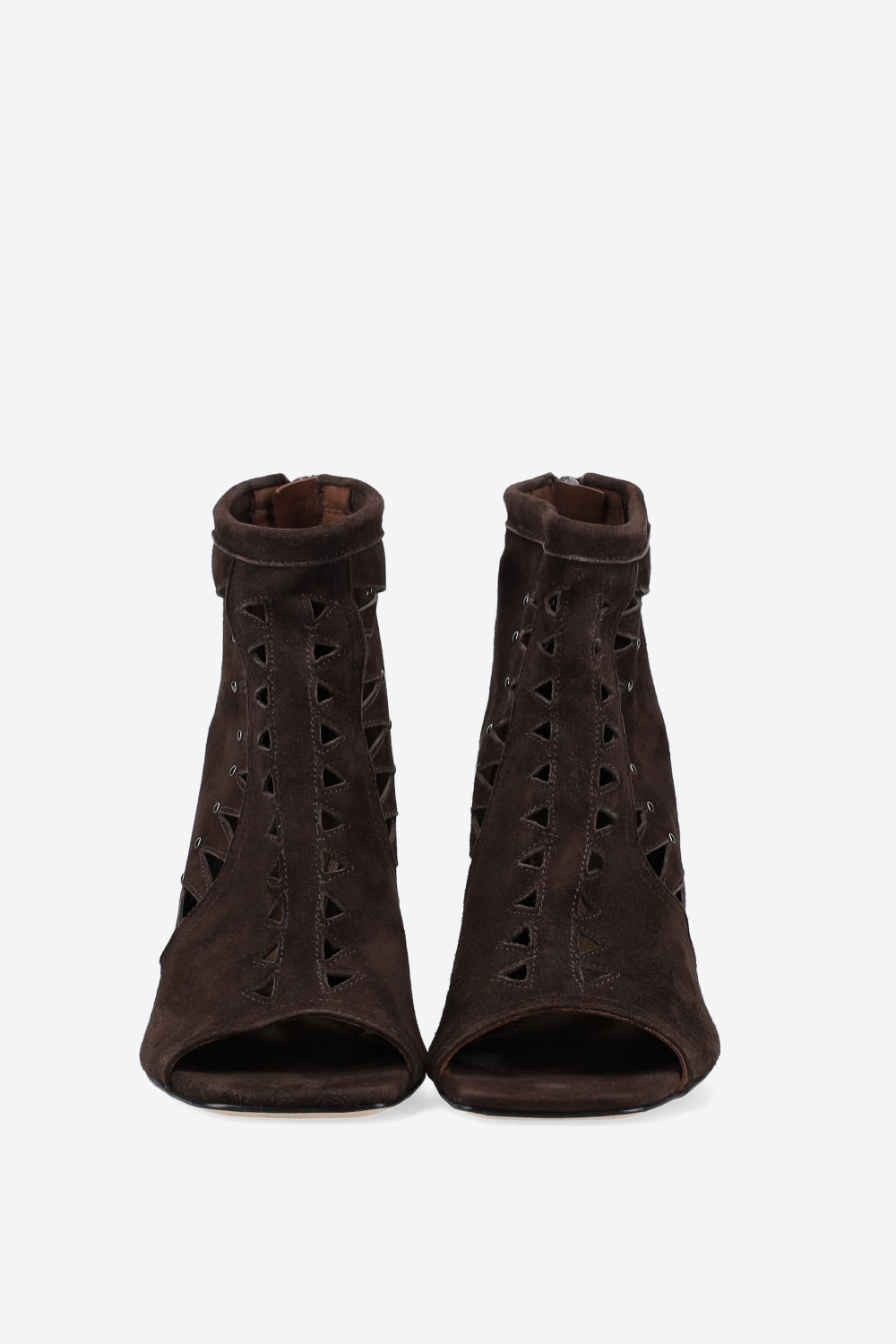 Blue light suede heels