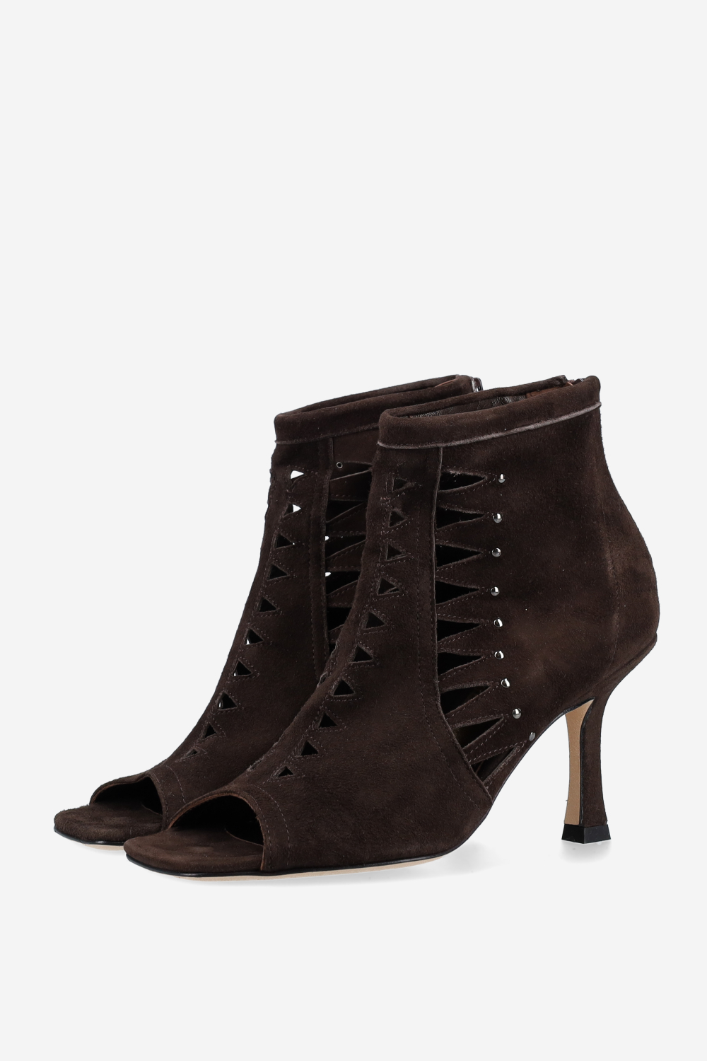 Blue light suede heels