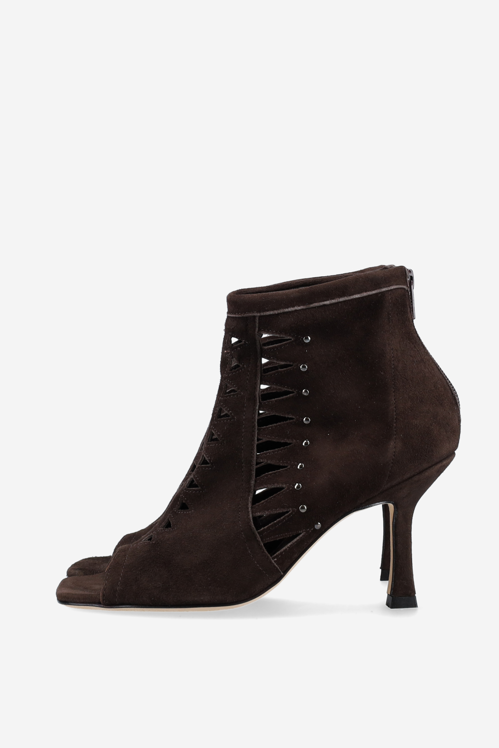 Blue light suede heels