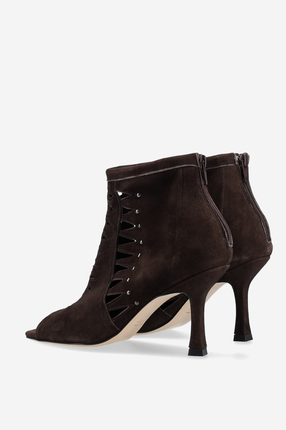 Blue light suede heels