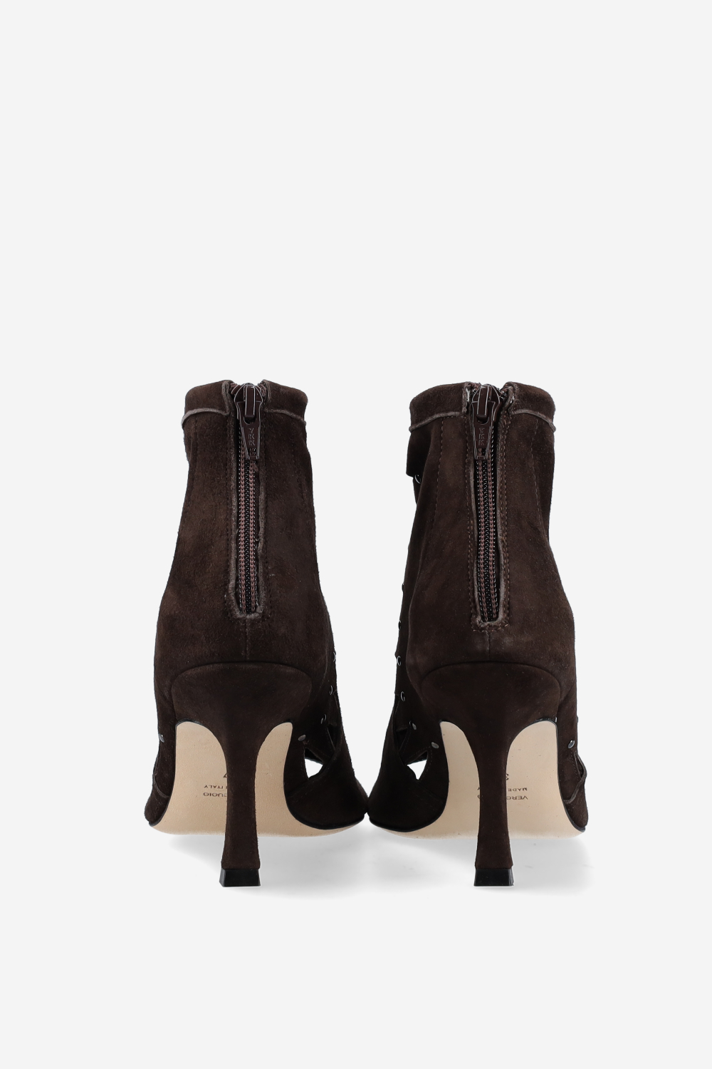 Blue light suede heels