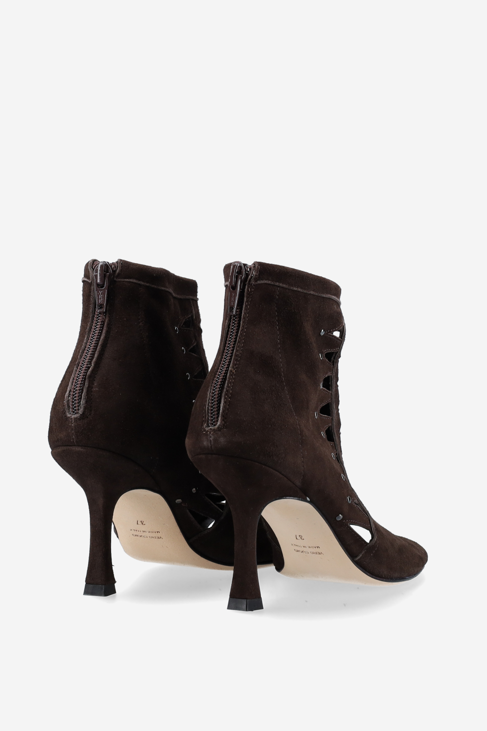 Blue light suede heels