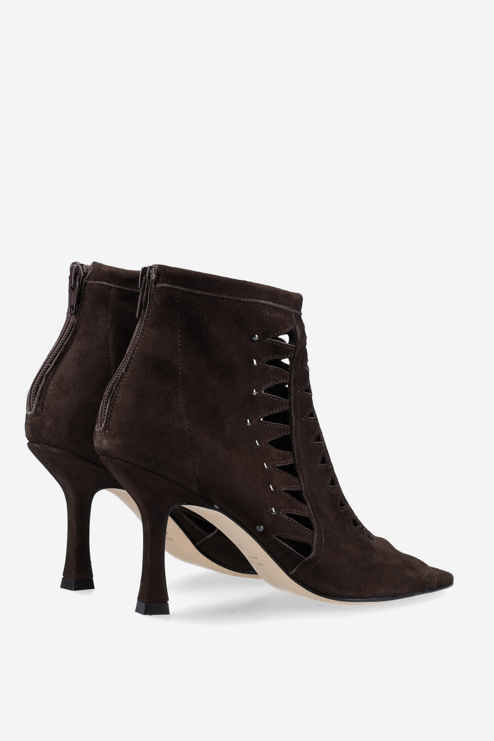 Blue light suede heels