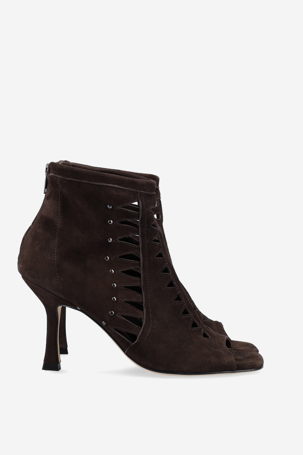 Blue light suede heels