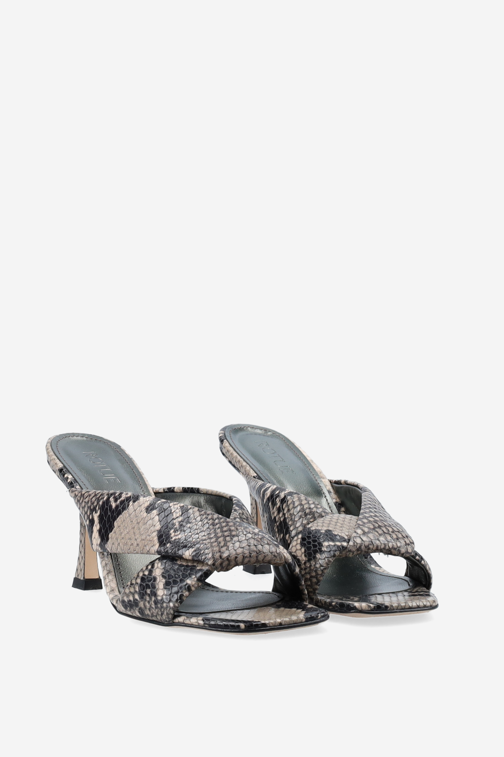 Midnight pitone leather sandals