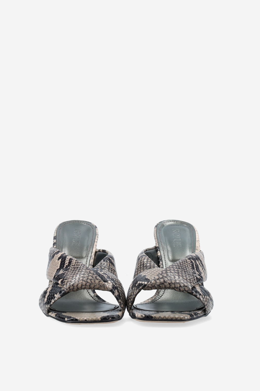Midnight pitone leather sandals