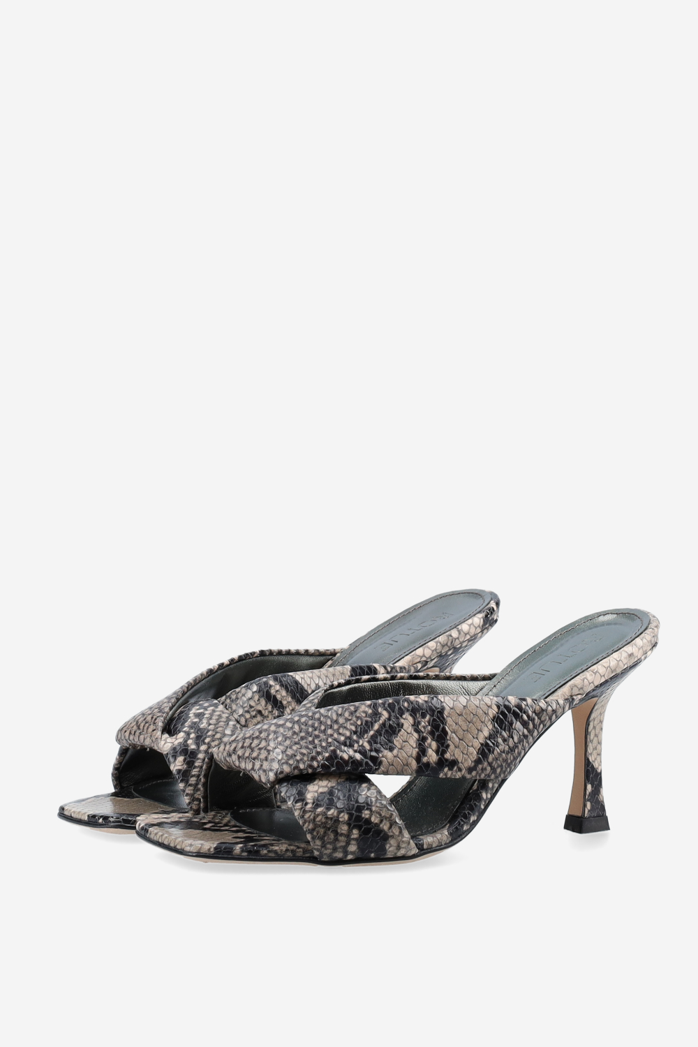 Midnight pitone leather sandals