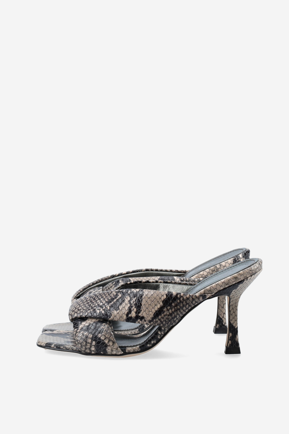 Midnight pitone leather sandals