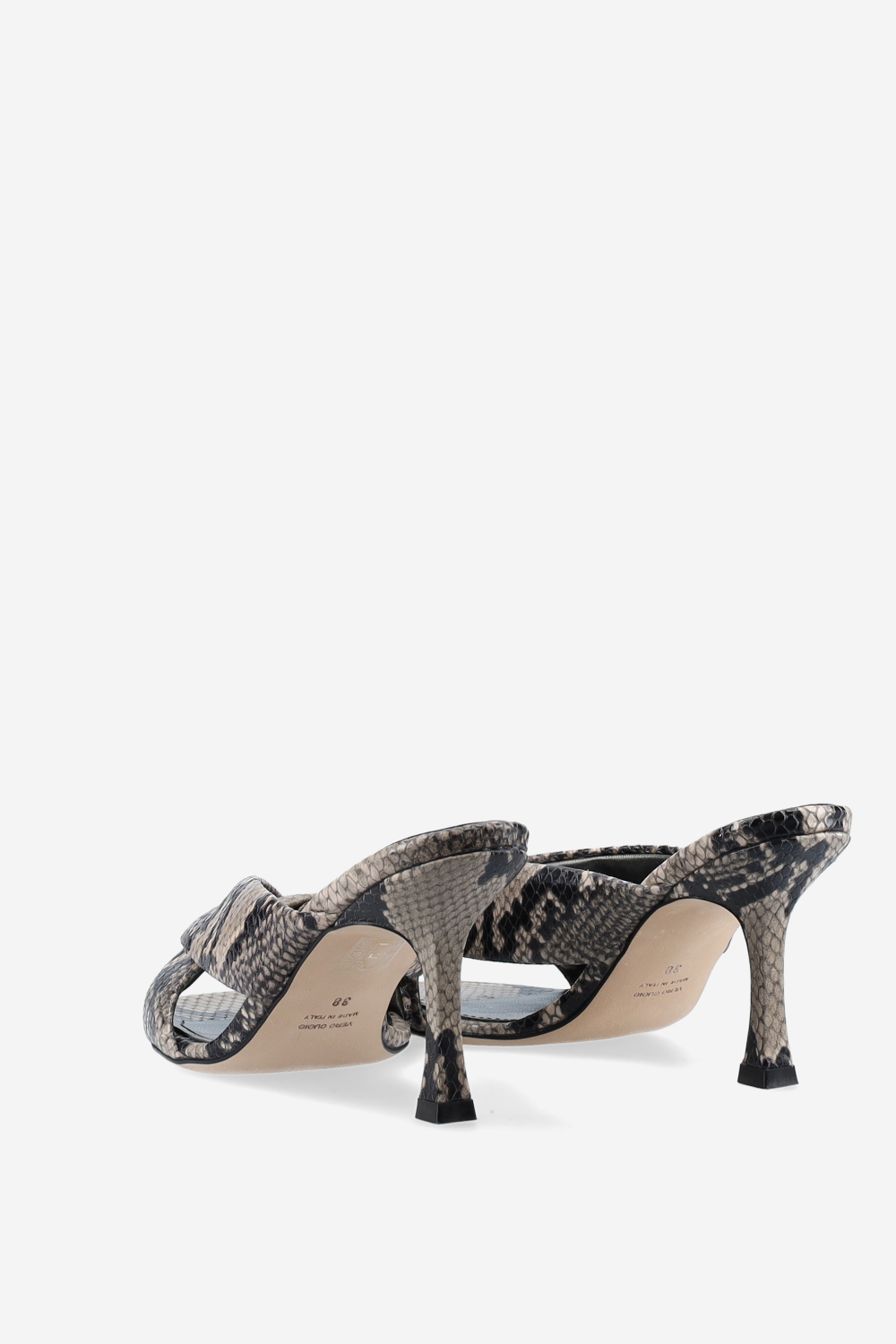 Midnight pitone leather sandals