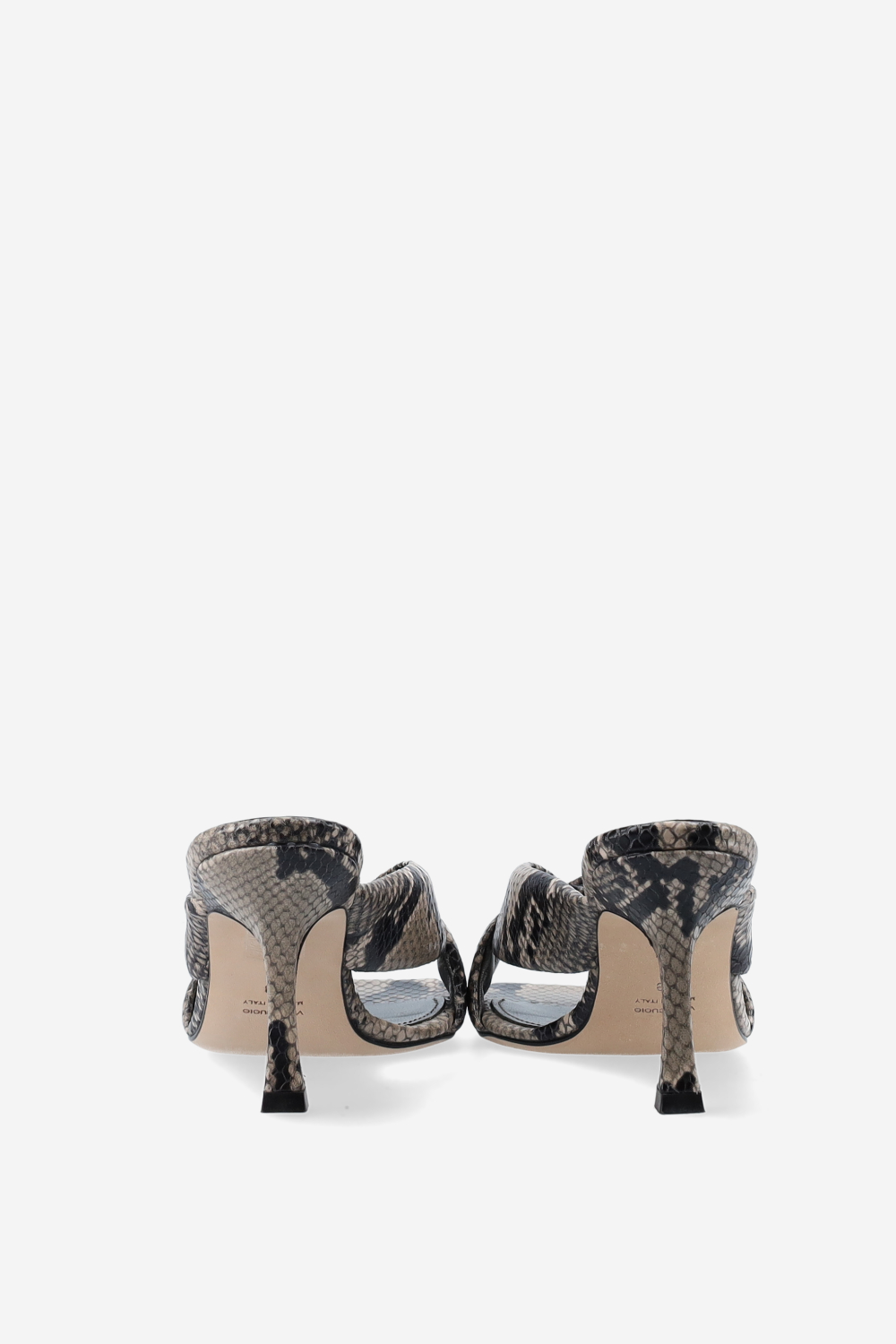 Midnight pitone leather sandals