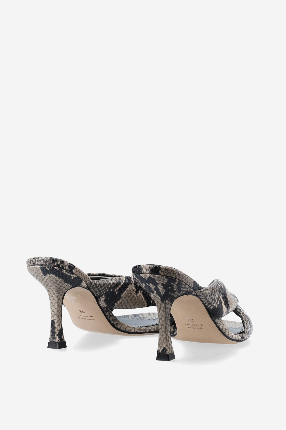 Midnight pitone leather sandals