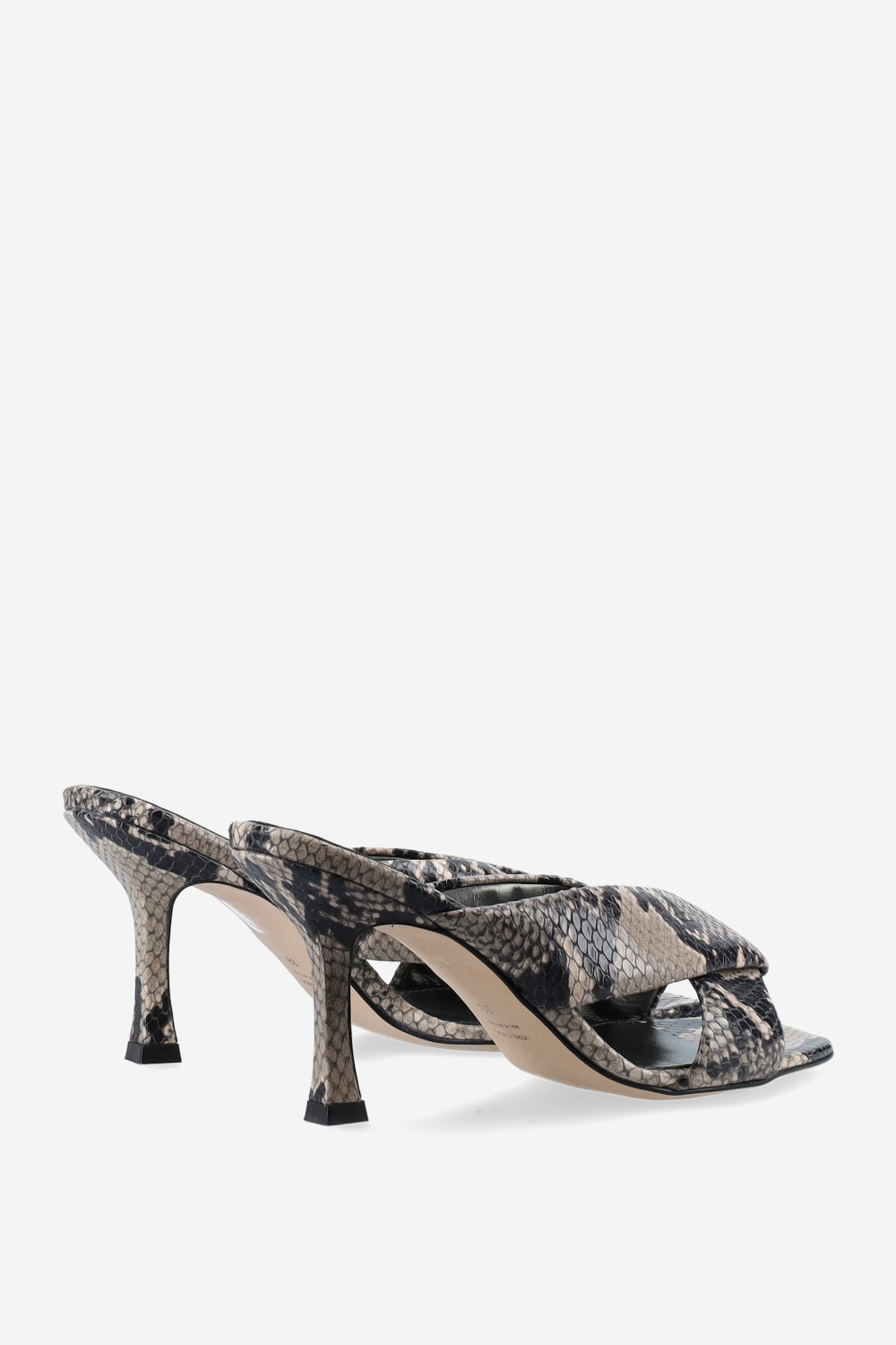 Midnight pitone leather sandals