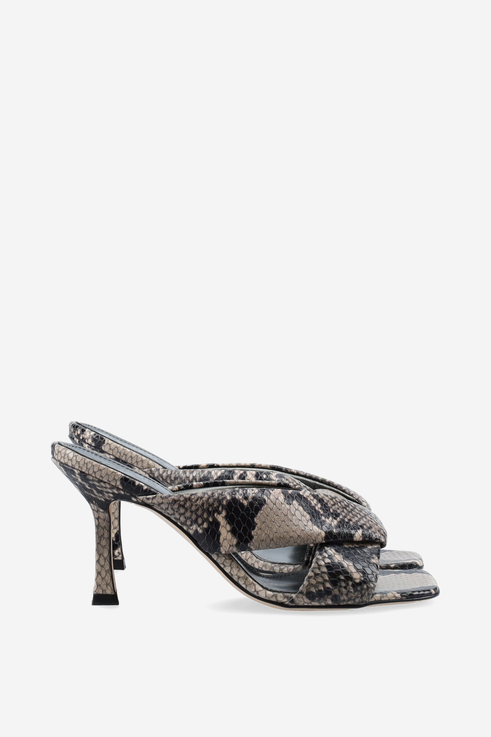 Midnight pitone leather sandals