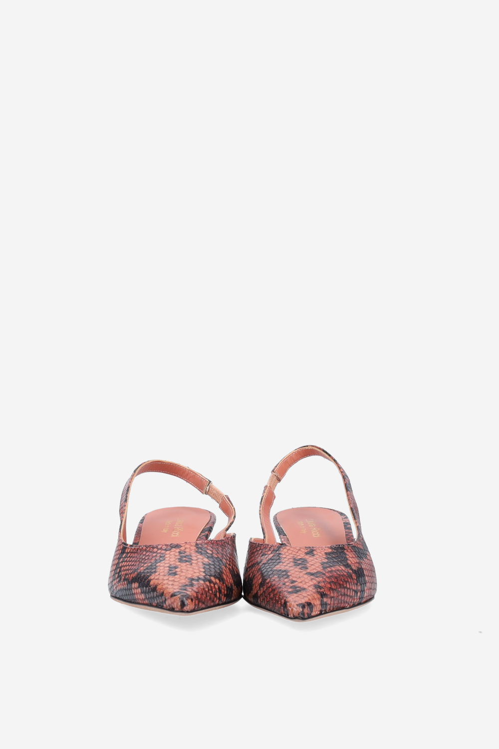 Pointed-toe leather slingbacks