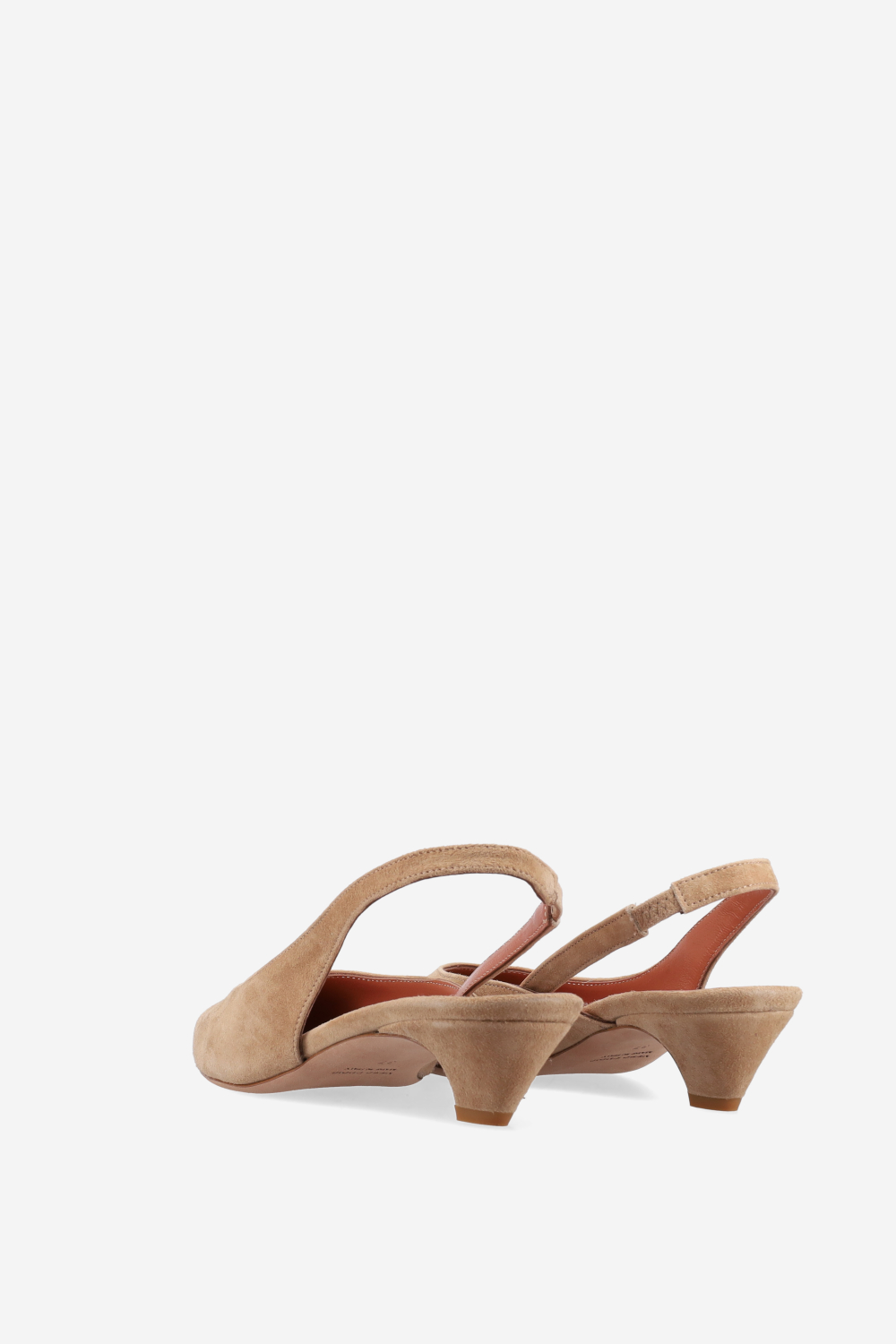 Pointed-toe suede slingbacks
