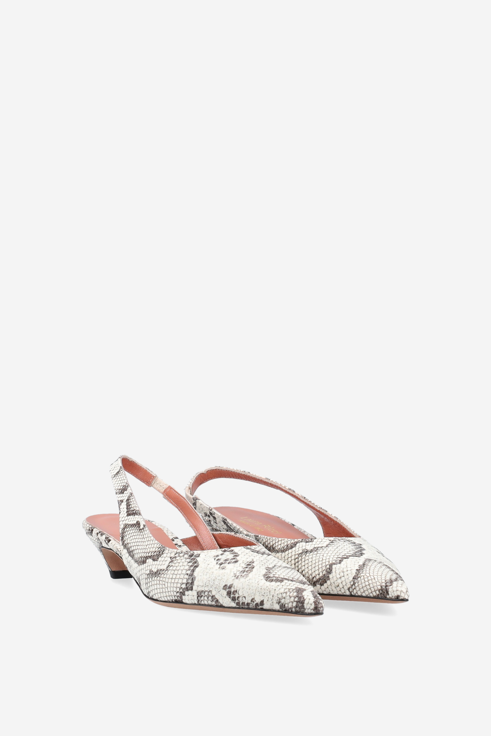 Pointed-toe leather slingbacks