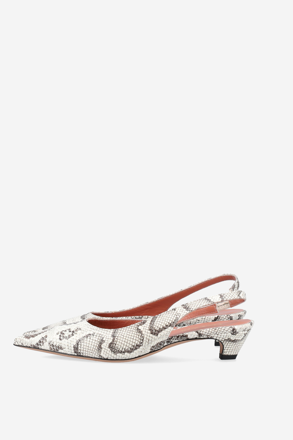 Pointed-toe leather slingbacks