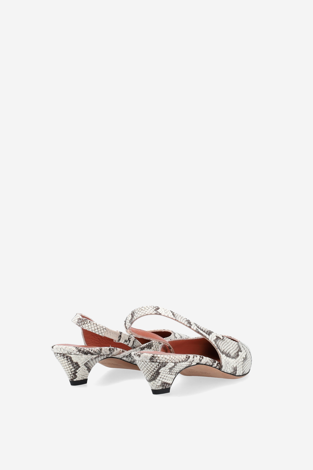 Pointed-toe leather slingbacks